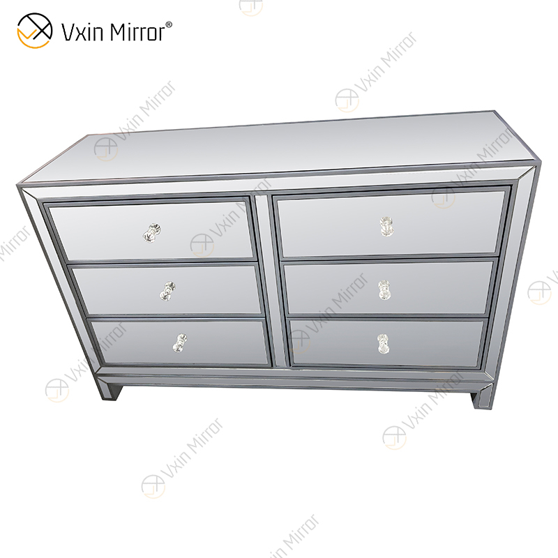 Vxin Spiegel Heißer Verkauf WXR-007 Silber Home Decor Mirored Schrank mit 6 Schubladen