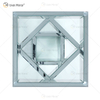 Vxin WXF-158 3D Sparkling Crushed Diamond Square Mirrored Couchtisch Silber Tisch aus gehärtetem Glas