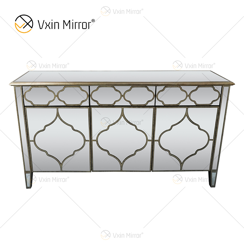 Einzigartiges Sideboard WXF-667 Luxus-Spiegelschrank mit 3 Schubladen und 3 Türen