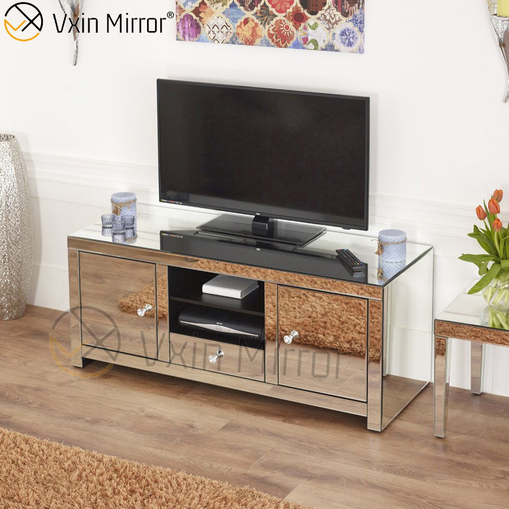 Spiegelglasmöbel Moderner verspiegelter TV-Ständer