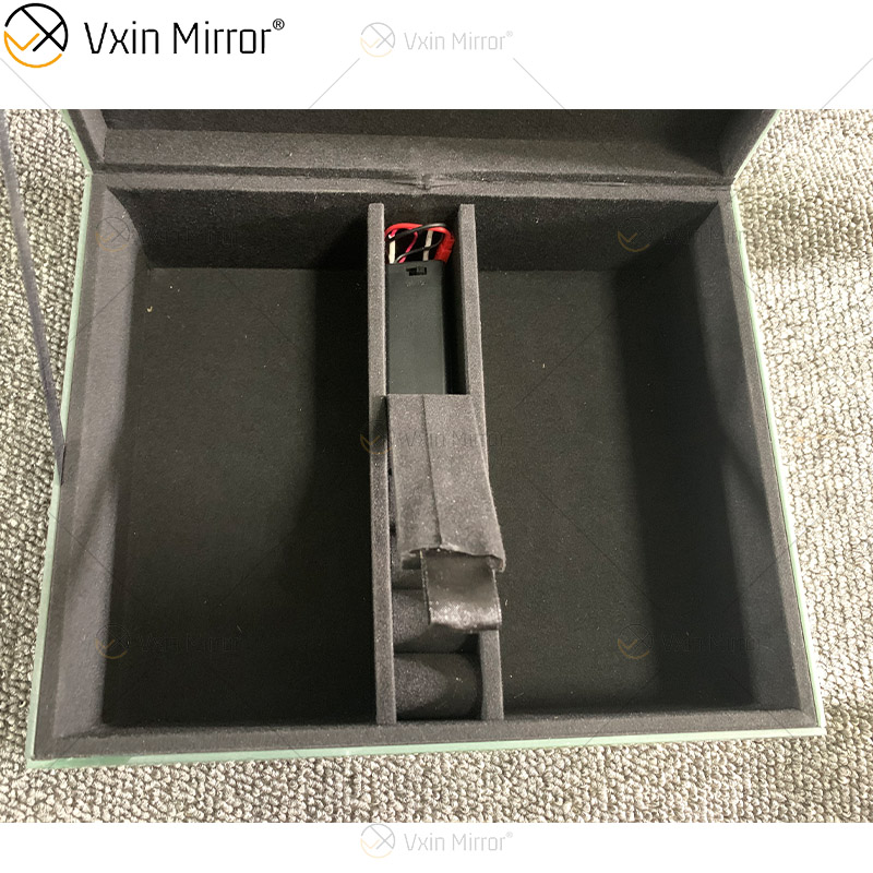 LED VXin Wohnkultur Schmuckkästchen Silber Glas Crushed Diamond Moderne verspiegelte Schmuckschatulle mit LED