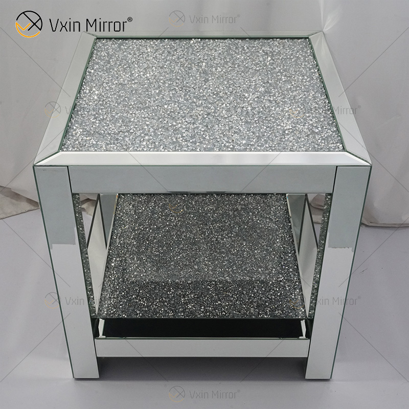 Vxin Mirrored Furniture WXF-117-4 Moderner eleganter Crushed Diamond Beistelltisch