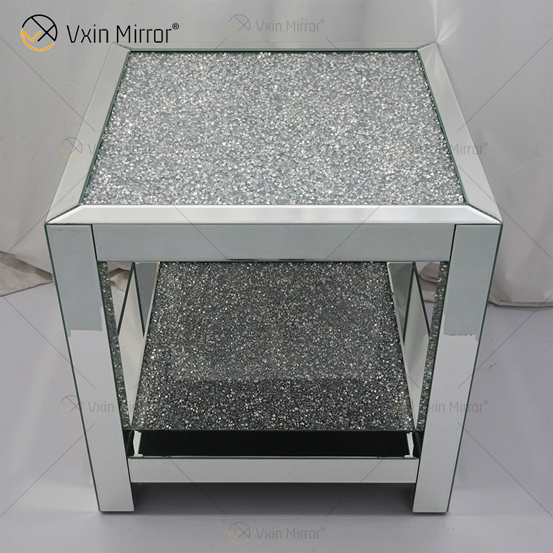 Vxin Mirrored Furniture WXF-117-4 Moderner eleganter Crushed Diamond Beistelltisch