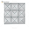 Wall Decora Silber 3D Eleganter quadratischer silberner Wandbehang Spiegel Wandkunst Wohnkultur für Wohnzimmermöbel WXM-1151