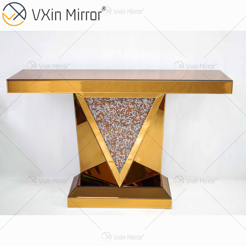 Günstige WXF-015 Crushed Diamond Konsolentisch Glaskonsolen im nordischen Stil