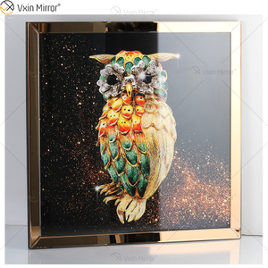 Omal Art Vxin WXMA-55 Home Decor MDF Frame Mirrored Wall Art Kristallporzellanmalerei Spiegelwandkunst