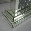 Fabrikneues Design WXMC-056 Crushed Diamond Silver Mirror Rectangle Tischuhr