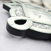 Testpaket Neues Design WXC-083 Moderne verspiegelte 3D-Wanduhr mit silbernen Crushed Diamonds