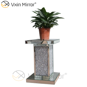 Living Room Decor Vxin WXWF-723 Moderner Beistelltisch Silber Crushed Diamond Beistelltisch