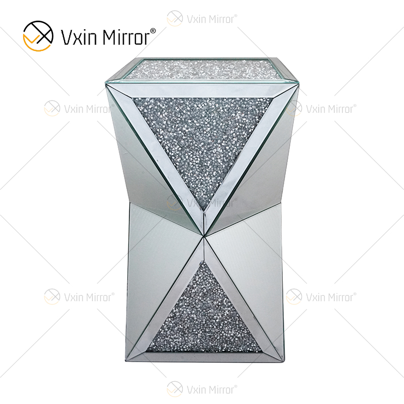 Factory Hot Sale WXF-081 Silver Diamond Beistelltisch 3D Modern Luxury Mirrored Beistelltisch