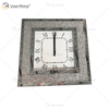 Moderne Spiegeluhr WXMC-092 Silberne dekorative Uhr mit Crushed Diamond