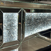 Neues Design WXMF026-1 LED Silber Kristallglas Wohnzimmer Spiegelkamin mit Inneneinsatz