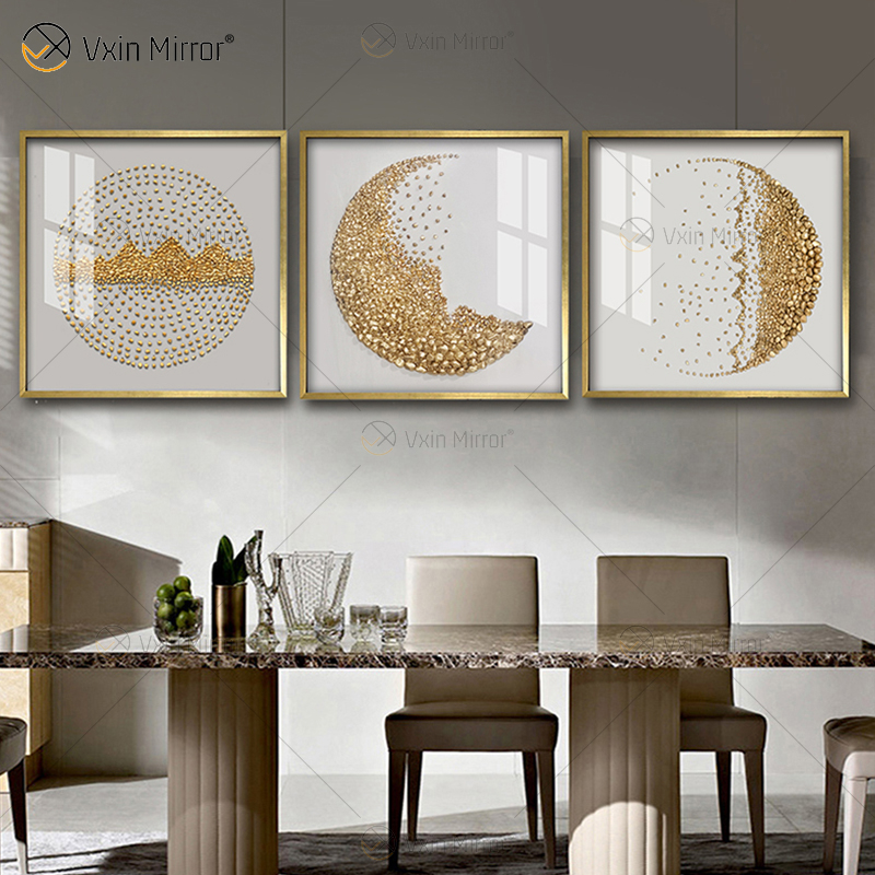 Special Design Vxin WXPA-016 Metallwandkunst-Dekor-Ausgangsdekoration-Luxus-Wohnzimmer-Leinwanddruck für Home-Set zum Verkauf
