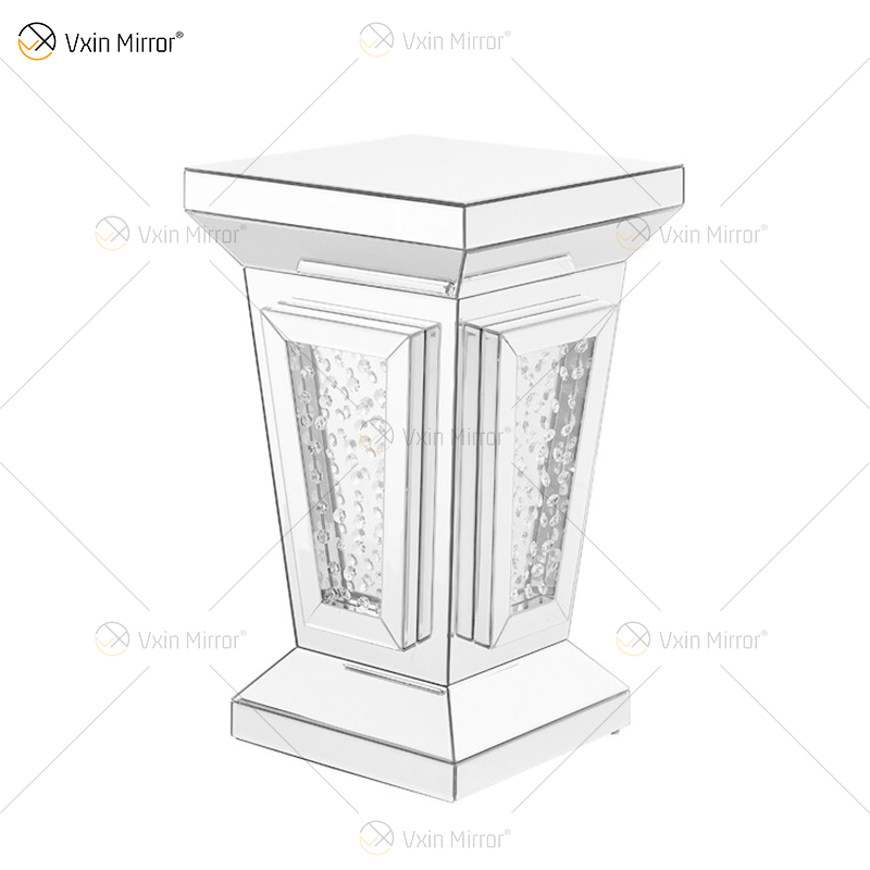 Benutzerdefinierte moderne verspiegelte Nachttisch Sofas Kristall Beistelltische für Wohnmöbel