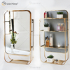 Vxin Factory Supply Silber Wanddekor Silber Metallregal Lagerregal Spiegel Rechteck Wandregal