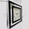 Großhandel China Supply Silber Spiegel Quadratische Wanduhr