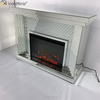 Moderner WXWF-1096 Sparkle Electric LED Mirrored Crushed Crystal Mirror Kamin