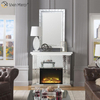 Moderner WXWF-1096 Sparkle Electric LED Mirrored Crushed Crystal Mirror Kamin