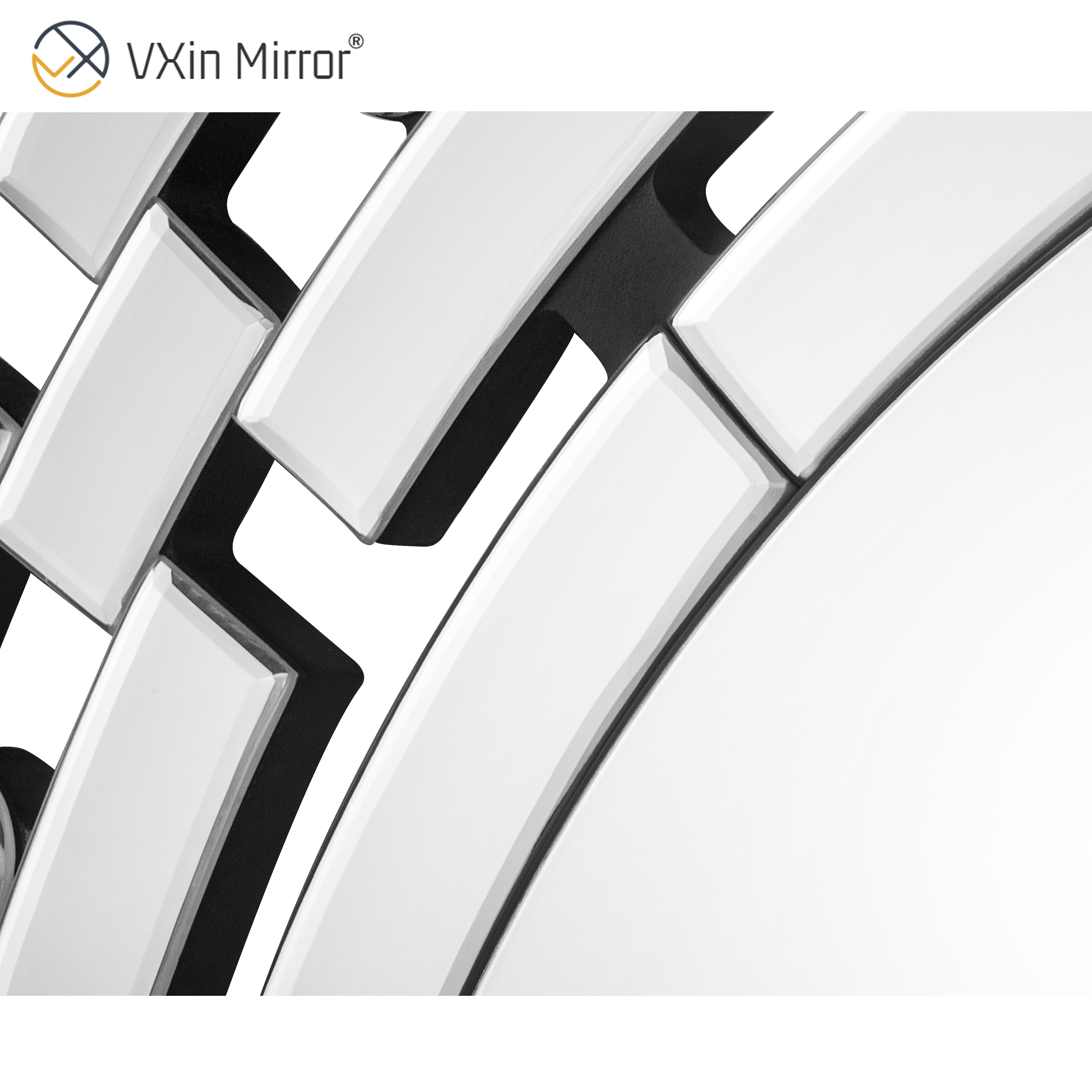 VXin Spiegel WXM-1124 Moden Silber Glas Wandspiegel Home Decor für Wohnzimmer Schlafzimmer