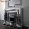 Wohnkultur WXWF-1095 Luxuriöser elektrischer Kamin mit Kristallspiegel aus zerkleinertem Diamanten für den Innenbereich mit Heizung in Wohnzimmermöbeln