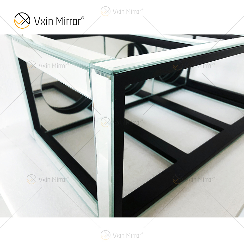 Meetart Kerzenhalter aus kristallklarem, silbernem Spiegelglas mit 3 Kerzenlichtröhren, elegant, ideal für die Heimdekoration, WXCH-65