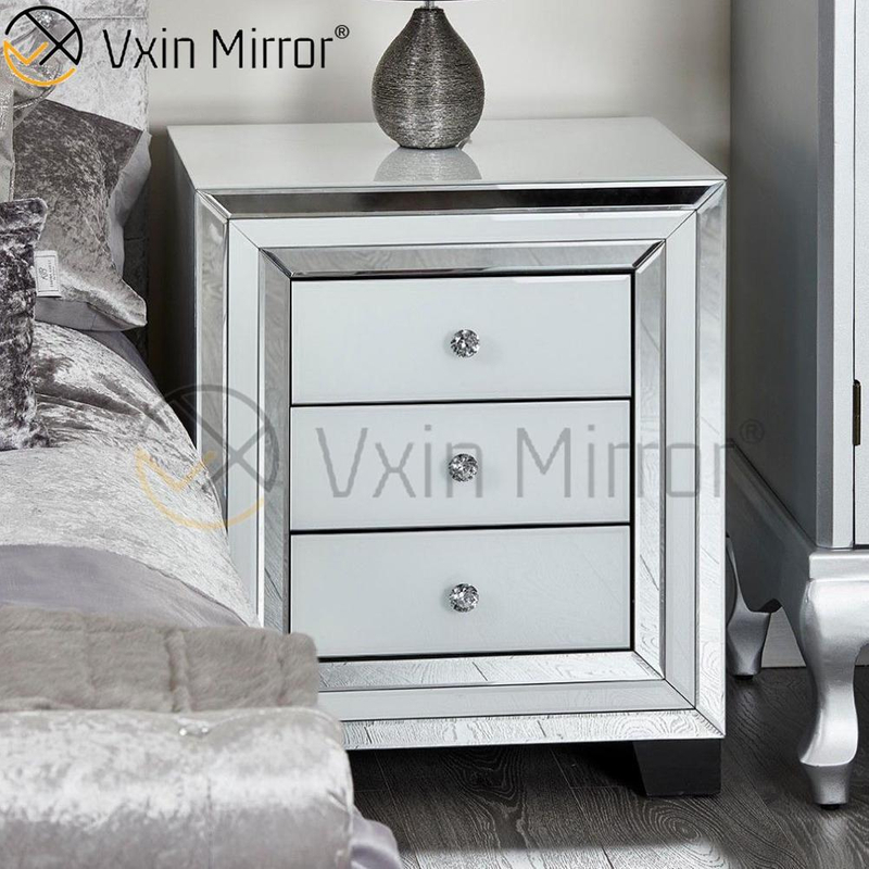 Moderne Schlafzimmermöbel Mirored Nachttisch Sofaecke mit Schubladen Customized WXF-787