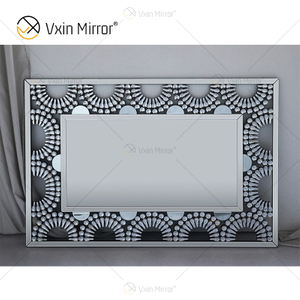 Wall Decor WXM-1120 Fashion Style Design Luxus Crystal Diamond Mirrored TV Wall Units