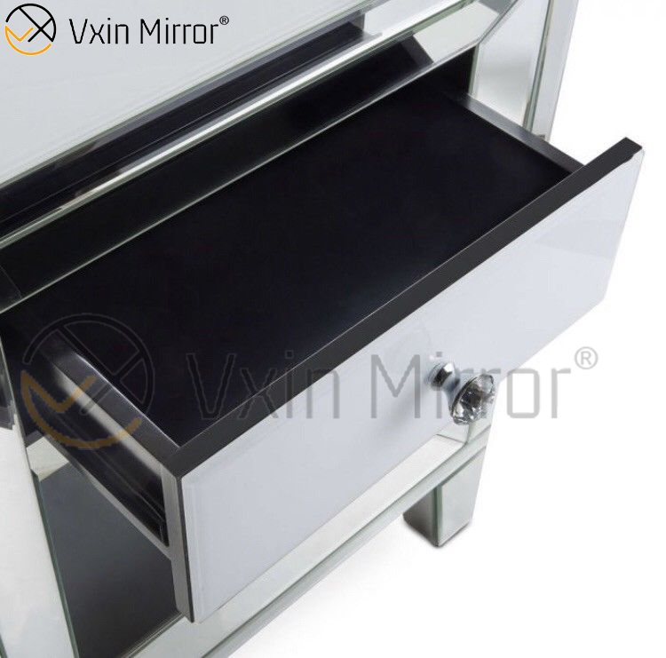 Hot Sale Home Weißglasmöbel 2 Schubladen Spiegelschrank Kommode WXF-786