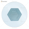 2020 New Design WXF-100 Crushed Diamond Round Silver Esstisch mit Tischplatte aus gehärtetem Glas