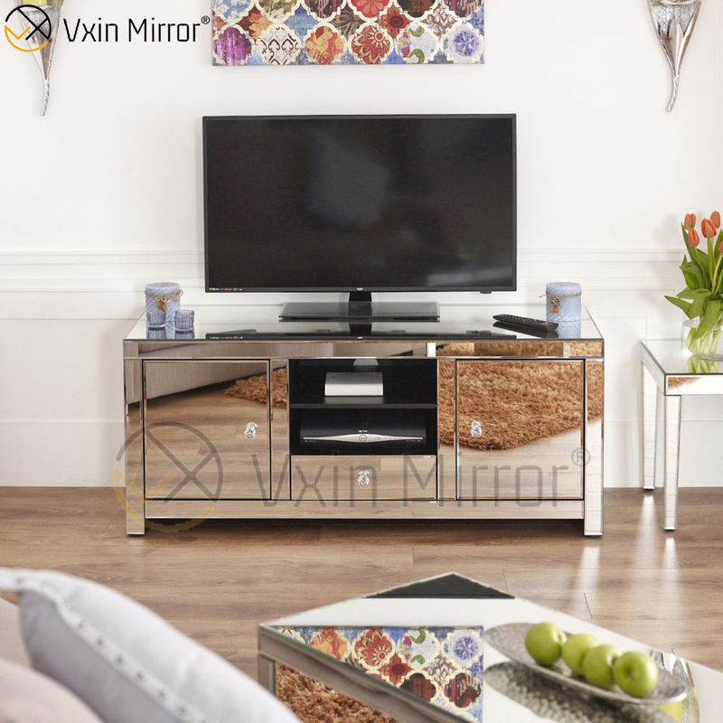 Spiegelglasmöbel Moderner verspiegelter TV-Ständer