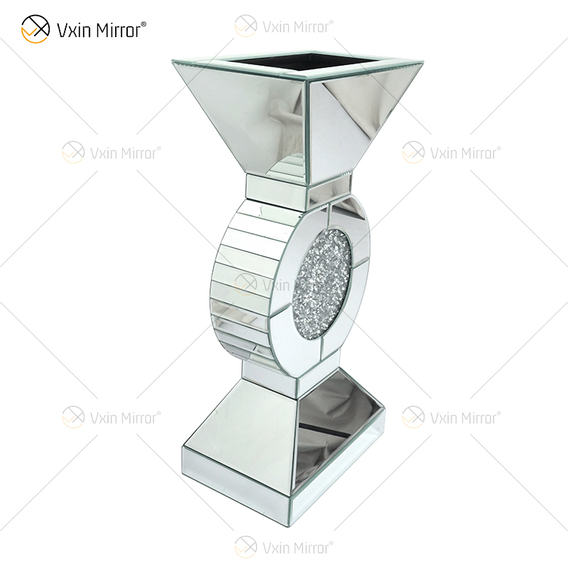 WXMV-066 Home Hotel Decor Indoor Silver Crushed Diamond verspiegelte Tischspiegelvase