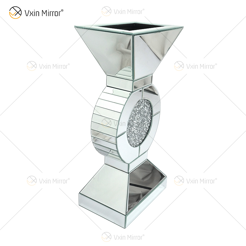 WXMV-066 Home Hotel Decor Indoor Silver Crushed Diamond verspiegelte Tischspiegelvase