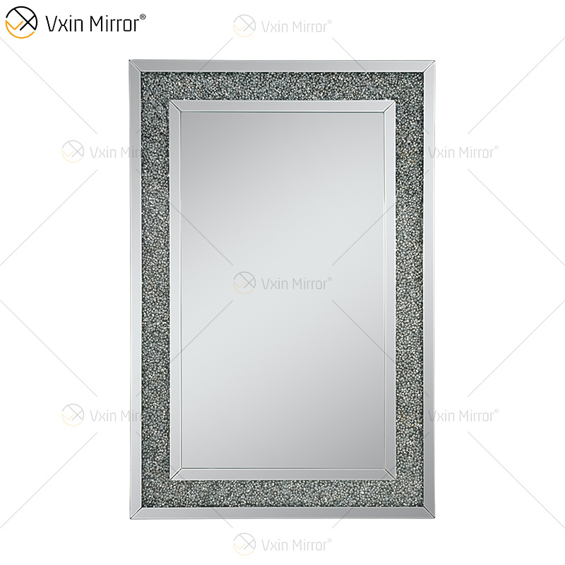 Großhandel WXM-1759 Gold Factory Supply Design schmücken 3 Farben Crushed Diamond Möbel Spiegel Dekor Wohnzimmer Wandspiegel