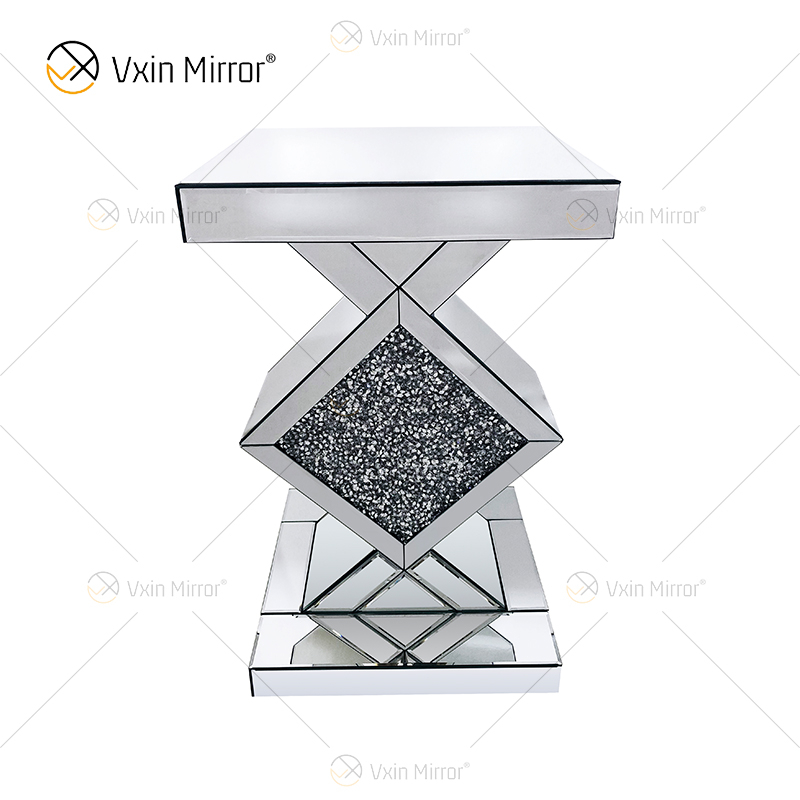 Großhandels-WXF-115-2 Spiegel-Beistelltisch-elegante Luxusraum-Möbel-Silber-Beistelltisch