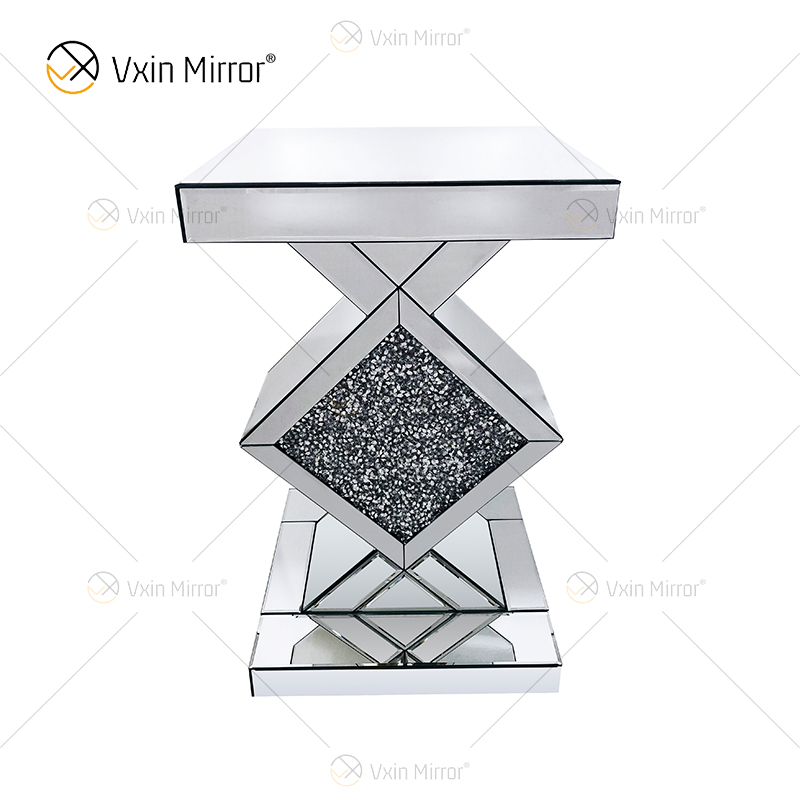 Großhandels-WXF-115-2 Spiegel-Beistelltisch-elegante Luxusraum-Möbel-Silber-Beistelltisch