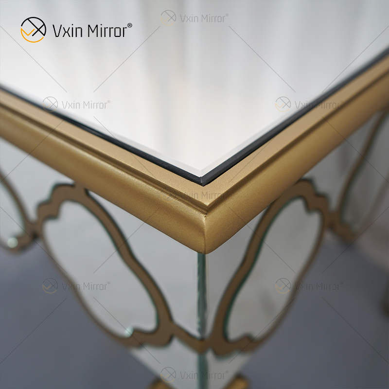 Facoty Supply Beistelltisch Luxus WXF-668 Selbstgemachter verspiegelter Couchtisch aus reinem Gold