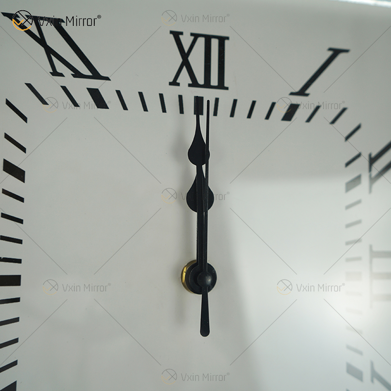 Spiegeluhr WXMC-053 Crushed Diamond Silver Elegante Standuhr