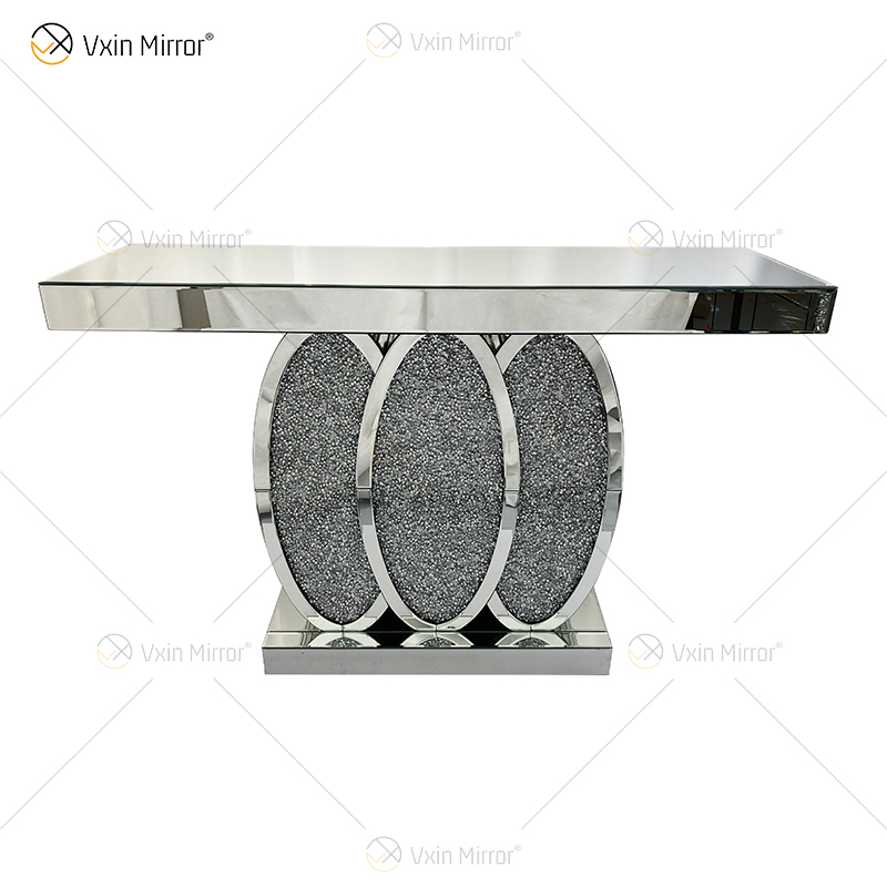 Neues Design WXF-244 Crystal Mirror Console Table Hall Table in Silber zu verkaufen