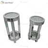 Günstige WXF-095 Neues Design Moderner runder Beistelltisch Wohnzimmer Silber Crushed Diamond Luxus Spiegel Beistelltisch