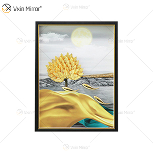 Das neueste Vxin WXPA-024 3D-abstraktes Metall-Wand-Kunst-Dekor-Ausgangsdekoration-Luxus-Wohnzimmer gerahmt für Zuhause-Set zum Verkauf