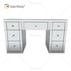 Hot Sell Modern WXF-125 & 126 Silber verspiegelter Schminktisch 7 Schubladen mit Demontagehocker