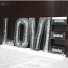 Silber Crushed Kristall Diamant Spiegel Buchstaben Wand Hing Weihnachten gespiegelt Liebe Dekoration Spiegel Wandkunst für Sofa Möbel