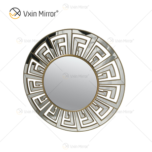 Art und Weise dekorativer WXM-1525 Wand-Dekorations-Silber-Glas-luxuriöser runder Wand-einzigartiger Spiegel