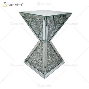 Vxin WXF-151 Square Top Mirror Decor Diamond Mirror Beistelltisch Glas verspiegelter Tisch