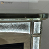 Neues Design WXMF026-1 LED Silber Kristallglas Wohnzimmer Spiegelkamin mit Inneneinsatz