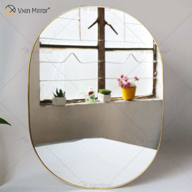 Golden Vxin Einzigartige Wanddekoration Gold Metallrahmen Dekorative Spiegel Luxus Einfacher und Stilvoller Wandspiegel