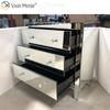 Classical Style WXF-844 Silver Modern Muti Drawers Mirrored Cabinet Cabinet Customize Size