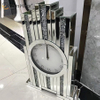 Fabrikneues Design WXMC- Crystal Silver Mirror Rectangle Tischuhr