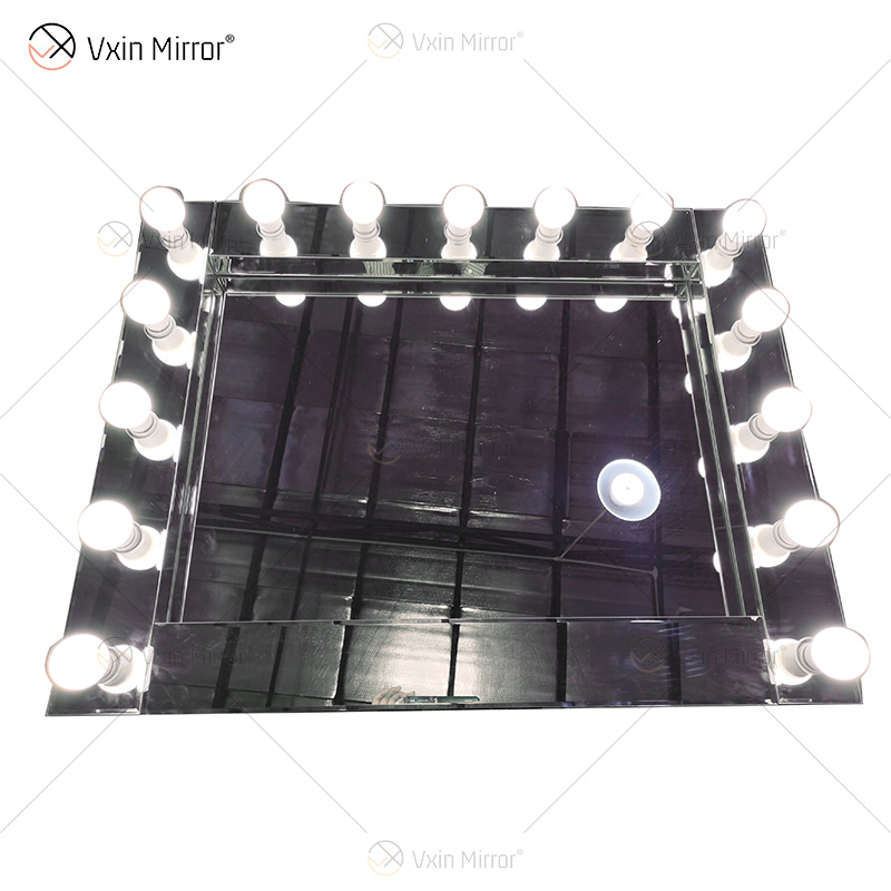 LED Venetian Styles Vxin WXDL-101 Schminktischspiegel mit Silberkristallbeleuchtung und 15 Glühbirnen