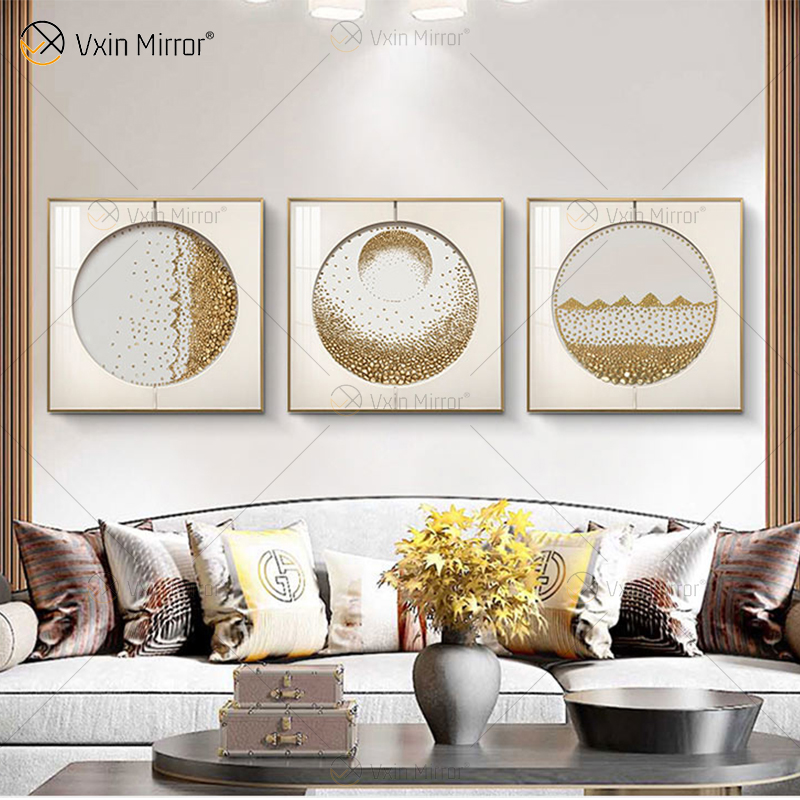 Erstaunliche Qualität Vxin WXPA-017 Metall-Wand-Kunst-Dekor-Ausgangsdekorations-Stücke Luxus-Wohnzimmer gerahmt für Heim-Set zum Verkauf